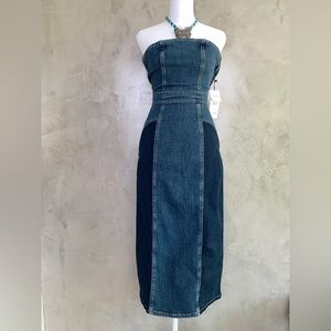 Zara “The Contrast Denim Dress”
